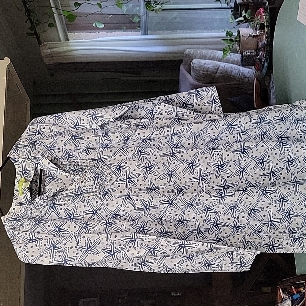 Sigrid Olsen starfish cotton tunic top.